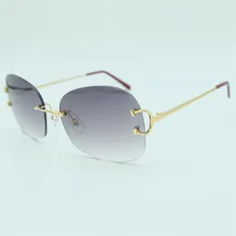 Ganzoversizesie Luxusgläser Herren Designer Modetrendungsprodukte 2018 Hochwertige Sonnenbrille Randless Big Sunglass318m