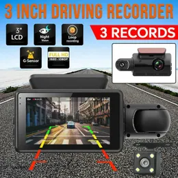 Elektronik Annat Electronics 1080p WiFi Dash Cam fram och bak och inre 3 kameror med GPS Dual Lens Car DVR Night Dashcam Vehicle Camer