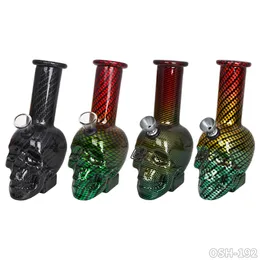 Bongancos de vidro Bong Skull Shave Shape Oil Pipes Colorful Mini Pipe Dab Rigs Small Bubbler Baker Recick