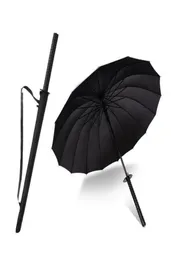 Parasol marki Mężczyzn Długie radzenie sobie z japońskim samurajskim parasolem Stylowy czarny miecz ninja Katana duży wiatr YS014948392