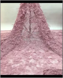 Tygkläderkläder French 3D Net senaste afrikanska broderi Nigerian Tulle Lace Fabric Tdwab3811683