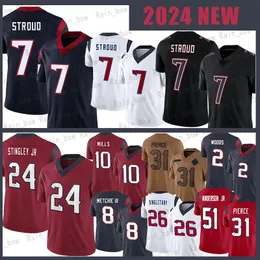 Wholesale 7 CJ Stroud Football Jersey 24 Will Anderson Jr Davis Mills Derek Stingley Jr Tank Dell Dameon Pierce Robert Woods Jimmie Ward Blake Cashman Laremy Tunsil Ni