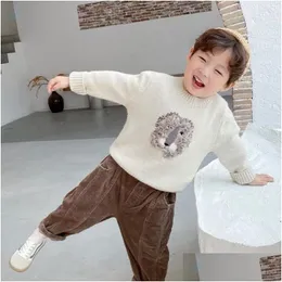 Пулвер детского свитера Lion Boys Swaters осень -подросток кардиган для одежды хлопок малыша детская плюса.