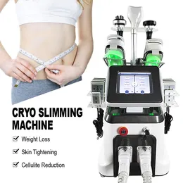 Desktop 7 in 1 Cryotherapy Cryolipolysis Pain Relief Fat Blasting Contouring + Cavitation System RF Lipolaser Lymph Detox Equipment