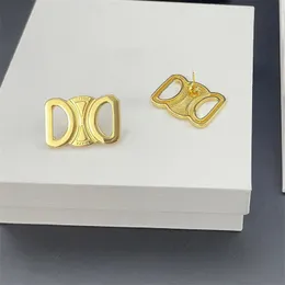Designer Ear Studs Women Designer örhängen Triomphe Gold Plated Hoops Letter Charm Clip-ons Earring Party Jewelry Dingle Hoop Earring