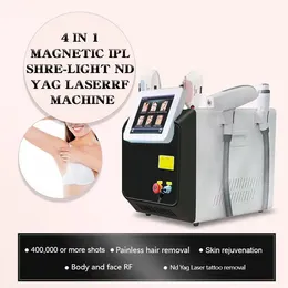 Fabrikpreis tragbarer Lasermaschine 4 in 1 IPL+RF+ND YAG Laser Haar Tattoo Entfernung Haut Verjüngung Multifunktionsmaschine