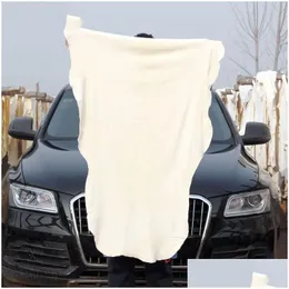 Spugna auto 1pc elastico naturale elastico shammy camoscio asciugamani in pelle irregar asciugacatura tessera per lucidatura per levatura 50x80 cm 65x100cm dro dhppq