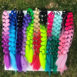 Hair Accessories 1pcs Lantern Bubble Ponytail 20inch Twist Braid Extension Synthetic Wrap Around For Christmas Women Girl