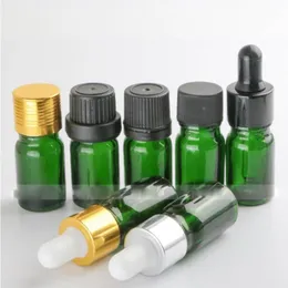 960pcs/lotto in vetro 5 ml di gocce vuota per oli essenziali verdi da 5 ml di bottiglie e-liquid ugawo