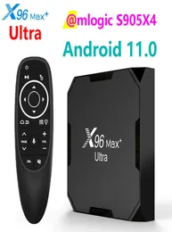 Android 11 TV Box x96 Max Ultra Amlogic S905X4 24G5G WiFi 8K H265 HEVC Установите поддержку Micro SD -карты Micro SD -карты с VOI3225730