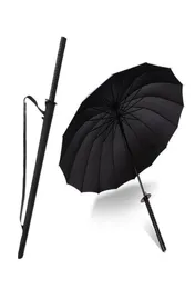 المظلات العلامة التجارية رجال طويل التعامل مع المظلة الساموراي اليابانية الأنيقة النينجا سيف كاتانا كبيرة المقاومة للرياح ys012562150