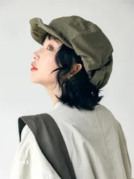 Berets Damenhut Elegant Fashion Spring Herbst Winter Cap Women Vintage Lady Maler Gewohnte gestickte Kappen Chic Beret Hüte