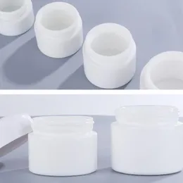 Barattolo di crema cosmetica in porcellana bianca 30g da 50 g bottiglie di crema per la faccia di vetro con coperchi bianchi mkihx