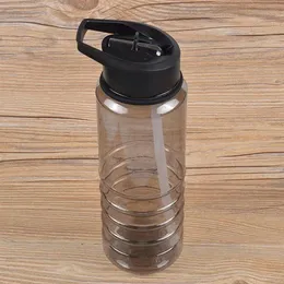 Flip Straw Drinks Sport Hydration Water Bottle Cycling Hiking BPA Black241l