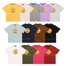 Дизайнерская футболка мужская футболка мужская женская одежда в ретро-личность Письмо Смайлик для печати мода дышащие свободные футболки лучшие летние футболки