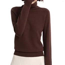 Женские свитеры водолазки вязаный сплошной цвет уютный осенний тунический свитер с длинным рукава