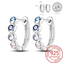 Orecchini per borchie scintillanti decorazioni con arrangiamento gemma multicolore 925 gioielli boutique di zucchero irregolare in argento sterling