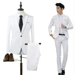BlazerPants 2Pcsset Mens Formal Blazer Jackets Coat Pants Tuxedos Wedding Slim Business Dress Suit Clothing For Man 231221