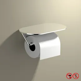 Banyo kağıt rulo tutucu alüminyum tuvalet rafı bant askısı parlayan ücretsiz yumruk donanımı 231221