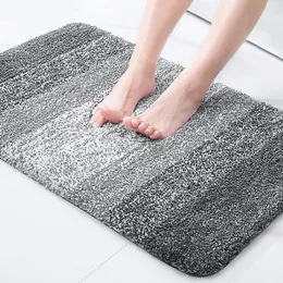 Bath Mats Gradient Color Thicken Rug Bathroom Super Water Absorbent Anti-slip Rugs Durable Bedroom Kitchen Washroom Floor Mat