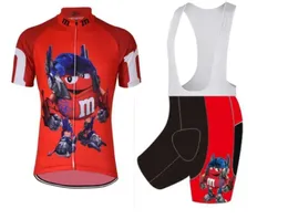 Sets 2024 Cartoon Red Pro Team Sommer Radsporttrikot Set Fahrradkleidung atmungsaktiv