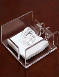 Square Clear Acrylcocktail Serviettenhalter Papier Serviette Spender Tissue Box Bar Caddy für Esstisch El Home Decor 2108185728843