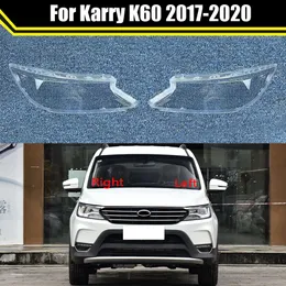 Auto Case Headlamp Caps för Karry K60 2017-2020 Bilens främre strålkastarobjektiv Lampskärmslampdäcke Huvudlampa Lätt glasskal