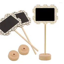 Party Decoration 10st/Lot Creative Hollowed Square som visar Stand Round Seat Blackboard Bröllop Utsökta möbler Artiklar