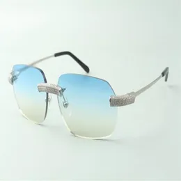 Direct s sunglasses 3524024 with micro-paved diamond metal wire temples designer glasses size 18-140 mm233D