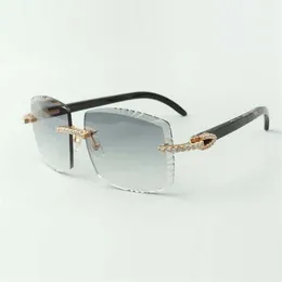designer infiniti diamanti occhiali da sole 3524022 lenti da taglio naturali vetri di bufalo in bufalo nero dimensione 58-18-140mm2091