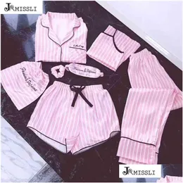 Домашняя одежда Jrmissli Pajamas Женщины 7 кусоч