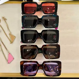 2022 Temporada feminino Luxúria Óculos de sol Pr23ys Designer turquesa verde em ambos os lados templos da marca feminina Moda Sun Glas230n