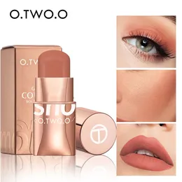 O due o rossetto blush stick 3 in 1 occhi guance e labbra tinta costruttiva di crema leggera impermeabile multipla per donne 231221