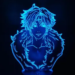 Luzes noturnas x Chrollo Lucilfer 3D LED Illusion Anime Lamp para presente de Natal257E