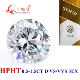 05CT15CT White Color VVS1VS1 Clarity Hpht Diamond 3EX Okrągły kształt Laborator IGI Certyfikat Losy Kamień 231221