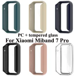 Xiaomi Miband 7 Pro Smart Watch 액세서리 LL에 호환되는 강화 유리 스크린 프로텍터가있는 하드 PC 및 무광택 케이스