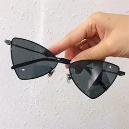 Occhiali da sole neri Cateye per donne Grey Lens Fashion Sun Glasses Sonnenbrille Occchiali da Sole sfumature con Box294W