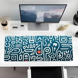 Table Cloth Simple Geometric Pattern Printing Mouse Pads Computer Keyboard Pad Anti-Slip For Office Cafe Gaming Desk Mat 80 30cm
