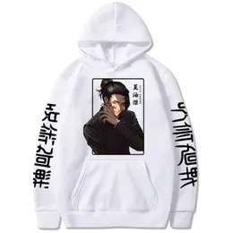 Haruku Anime Jujutsu Kaisen Selta Geto Suguru Hoodie Homens Mulheres Pullover Casual Hip Hop Streetwear Fashion Sudadera