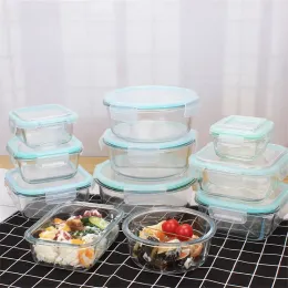 1040ml Glass Food Storage Container with Lids Glass Meal Prep Containers Airtight Glass Lunch Bento Boxes BPA Free & Leak Proof LL