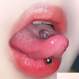 Labret Lip Piercing Jewelry Sweet Cool Spicy Girl Zircon Tongue Nail Round Ball Human Body Colorf Unique Titanium Steel Drinkable F Dh01M