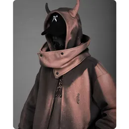 Bluza unisex Bullhorn Little Devil Hooded sweter sweter swetra z kapturem na długi czas rękawowy dla męskiej odzieży Haruku naversize ropa