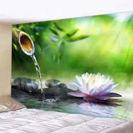 Гвостики настенный гобелен Zen Garden Massage Stone и Water Beach Полотенце для полотенца на одеяло для пикника для пикника йога.