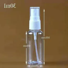 PET 30 ml de spray frasco de perfume vazio frasco com pulverizador de bomba tampas brancas garrafas portáteis de maquiagem para amostra de deslocamento de viagem CGFDN