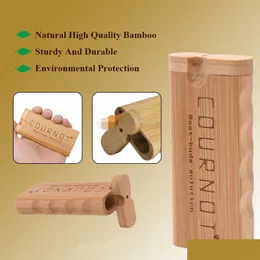 Acessórios Tubos de água Bamboo Caixa de fumaça da caixa de fumaça Acessório Tobacco One Hitter Bat Mini Bongo Bong Dab Drop Drop Drop Home Gard Dhl8i