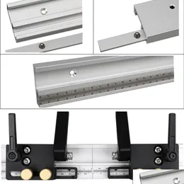 Profesjonalne zestawy narzędzi ręcznych ze skalą aluminium stopu warsztatowy router przenośny MITR Track Zmodyfikowany stół DIY Stop Home D Dhr61