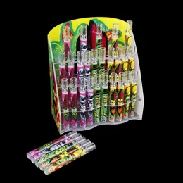 Stile fai -da -te Fumo un tubo di vetro da battitore con display luminoso a LED GULE GUORE COLORALE OGE Glass tubi per tubi a mano secca di tabacco da 4 pollici Accessori per il narghilè Nuovi