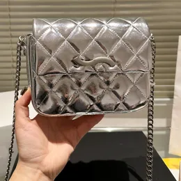 Luxus-Designer-Schultertasche für Damen, Kettentasche, Umhängetasche, Handtasche, Klapptasche, Luxus-Handtasche, gesteppte Tasche mit Diamantgitter, echtes Leder, Kosmetiktasche, Clutch-Tasche