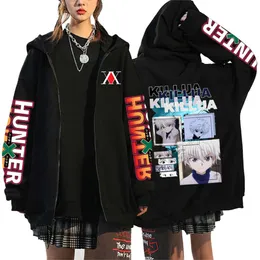 للجنسين X Hunter Hoodies Killua Zoldyck Gon Freecss zip up up men street streetwear haruku y2k fleece zipper stack