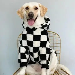 Hundekleidung Großer Winter warmes Golden Retriever Kostüm Labrador Samoyed Border Herden Anti-Haar-Verlustkleidung für große Kapuzenpodien